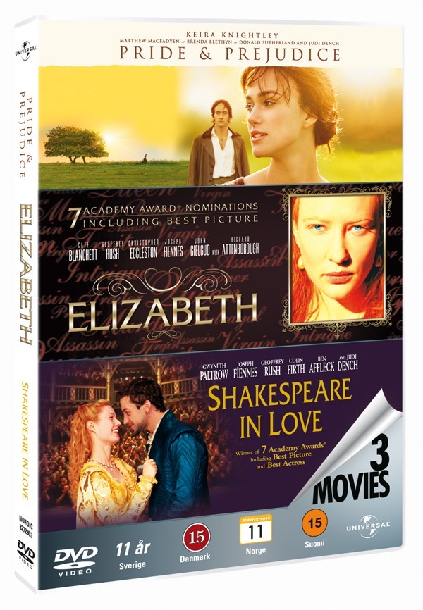 Køb Pride & Prejudice + Elizabeth + Shakespeare in Love