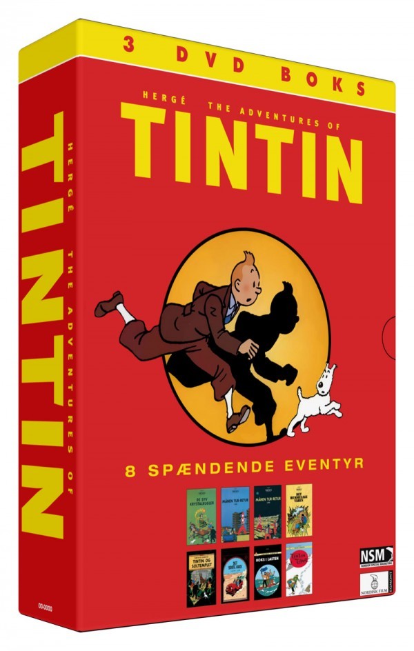 Tintin [3-dics] DVD boks (rød)